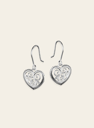 Hertta hoop earrings, silver