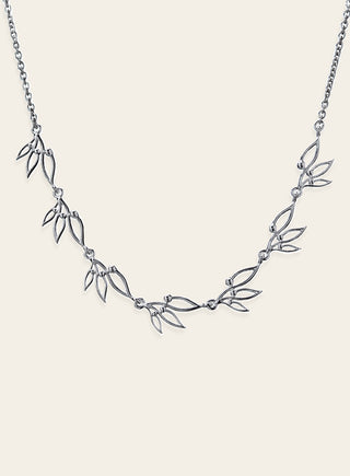 Rowan necklace, silver
