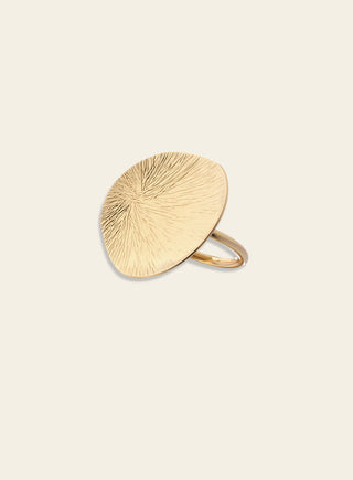 Lily ring, gold-plated silver
