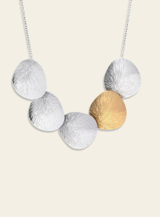 Lily necklace, silver / gold-plated silver