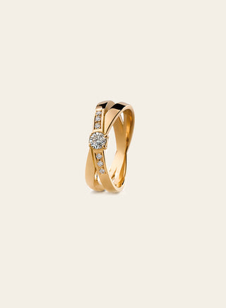 Kaksin diamond ring, gold