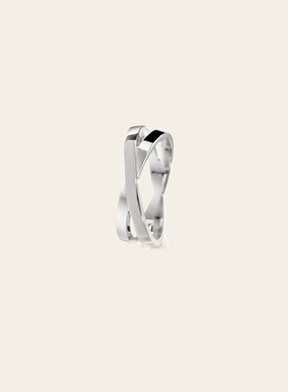 Kaksin ring, white gold
