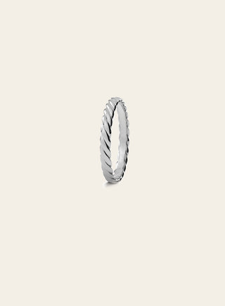 Toivo sormus 3mm, valkokultaa