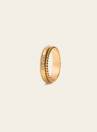 Hertta ring, 5 mm, gold, laboratory grown diamond