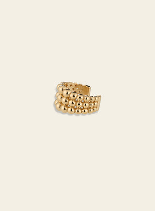 Aika ear cuff korvakoru, keltakullattua hopeaa