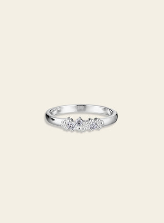 Tiara ring with diamonds 2.4mm, white gold